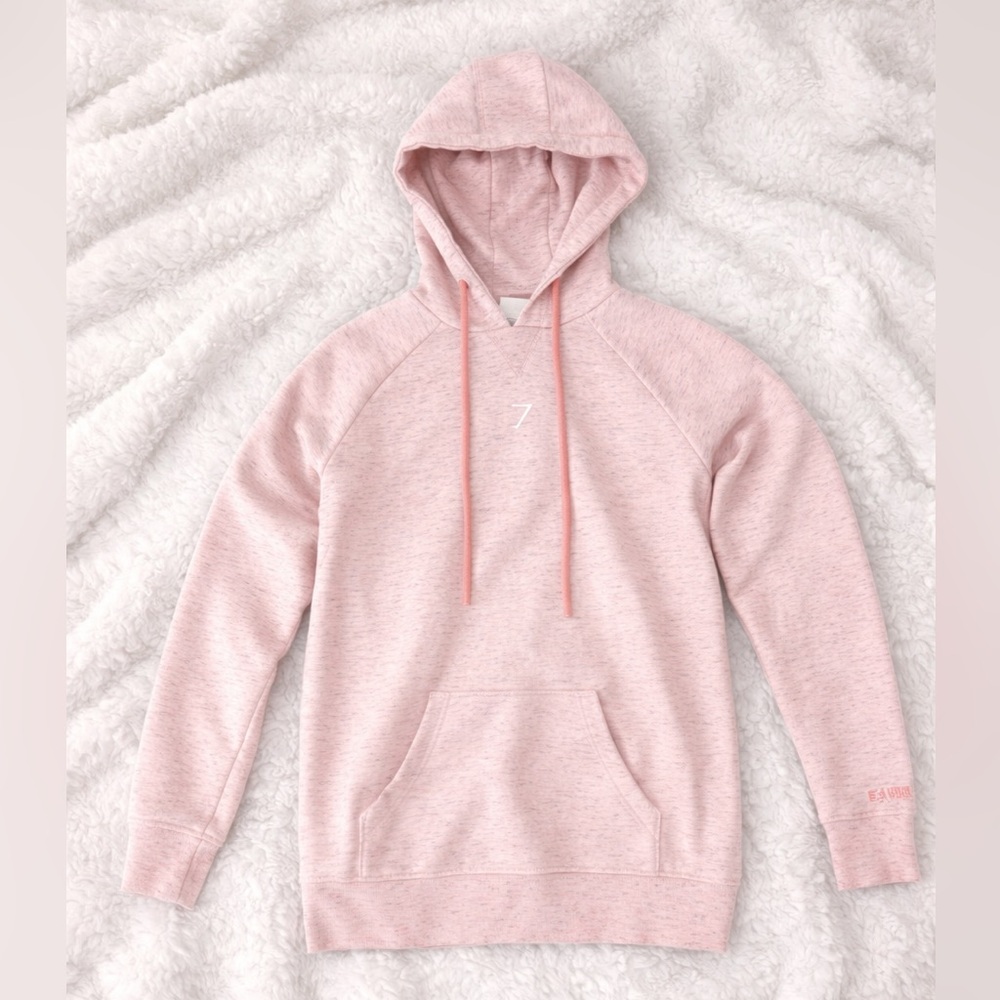 Gymshark Women’s Hoodie Pink Purple White XS Excellent Condition